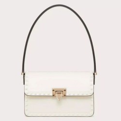 Replica Perfette fedele Valentino Rockstud23 Borsa a tracolla vitello bianca imitazioni