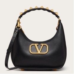 Replica Perfette Valentino Stud Sign Hobo Borsa Nero Vitello imitazioni