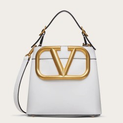 Replica Perfette Valentino Supervee Borsa A Mano Superiore Bianco Vitello imitazioni