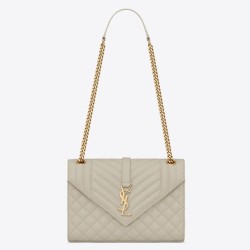 Riproduzione Fedele Borse Imitazioni media Saint Laurent Envelope martellata bianca imitazioni
