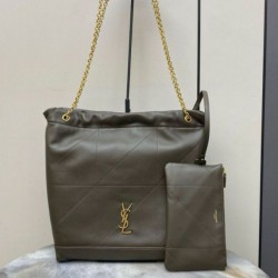 Qualità Specchio Replica Borse Imitazioni Saint Laurent Jamie 4.3 Pochon agnello verde kaki Riproduzione Fedele Borse Imitazioni Saint Laurent Jamie 4.3 Pochon agnello verde kaki imitazioni