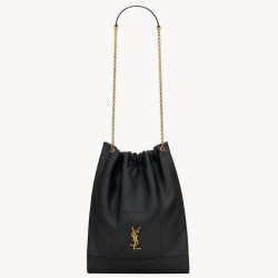 Riproduzione Fedele Borsa Pochon Saint Laurent Jamie 4.3 agnello nera imitazioni
