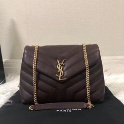 Riproduzione Fedele Borse Replica piccola Saint Laurent Loulou matelassé bordeaux imitazioni