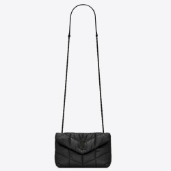 Riproduzione Fedele Borsa Saint Laurent So Nero Puffer Toy agnello nera imitazioni