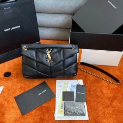 Qualità Specchio Replica Borsa piccola Saint Laurent Loulou matelassé noir Riproduzione Fedele Borsa piccola Saint Laurent Loulou matelassé noir imitazioni
