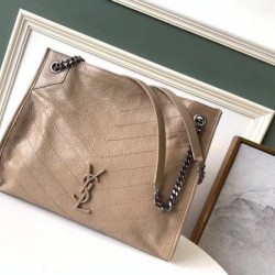 Riproduzione Fedele Borsa shopping Saint Laurent Niki media sabbia imitazioni