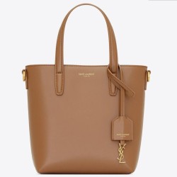 Riproduzione Fedele Borsa shopping Saint Laurent Mini Toy vitello marrone imitazioni