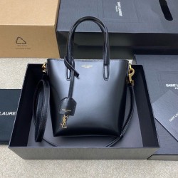 Riproduzione Fedele Borsa shopping Saint Laurent Mini Toy vitello nera imitazioni