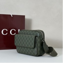 Replica Borsa a tracolla grande Gucci Savoy in tessuto GG Monogram rivestito Marrone 834458 Imitazioni Replica qualità specchio Borsa a tracolla grande Gucci Savoy in tessuto GG Monogram rivestito Marrone 834458