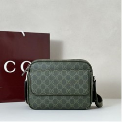 Replica qualità specchio Borsa a tracolla grande Gucci Savoy in tessuto GG Monogram rivestito Marrone 834458