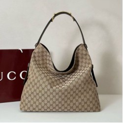Replica qualità specchio Gucci 850546 850926 borsa tote grande Beatrix in tela GG Marrone