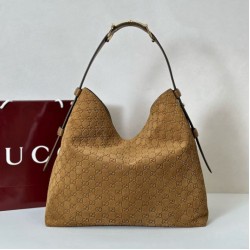 Replica Gucci 850546 850926 borsa tote grande Beatrix in pelle scamosciata Marrone Imitazioni Replica qualità specchio Gucci 850546 850926 borsa tote grande Beatrix in pelle scamosciata Marrone