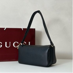 Replica Borsa a tracolla Gucci Half Horsebit Mini/media 860787 Pelle Granata Nero Imitazioni Replica qualità specchio Borsa a tracolla Gucci Half Horsebit Mini/media 860787 Pelle Granata Nero
