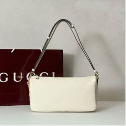 Replica qualità specchio Borsa a tracolla Gucci Half Horsebit Mini/media 860787 Pelle Granata Marrone