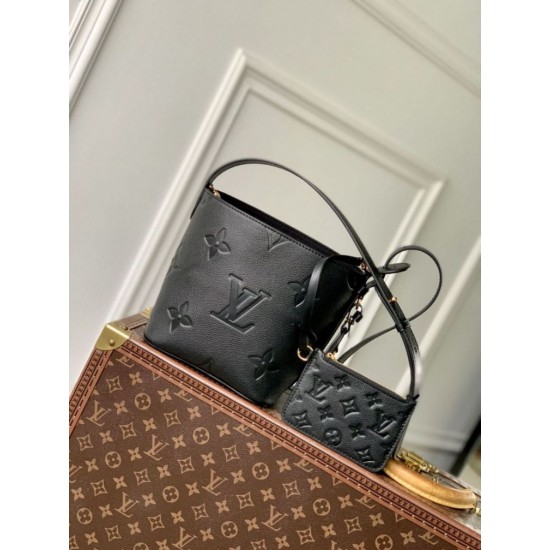 Replica qualità specchio Borsa a secchiello Louis Vuitton All In BB M13480 Nera