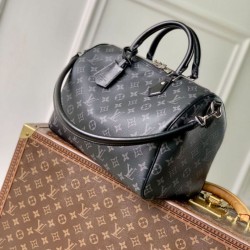 Replica Borsa da uomo Louis Vuitton Speedy Soft 30 M15102 Monogram Eclipse Imitazioni Replica qualità specchio Borsa da uomo Louis Vuitton Speedy Soft 30 M15102 Monogram Eclipse
