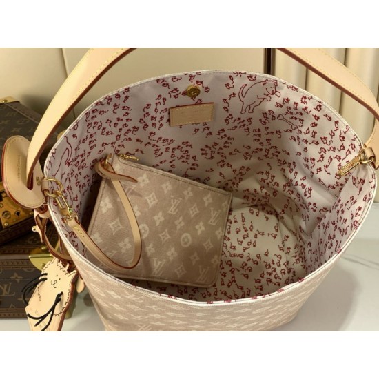 Replica Borsa a secchiello Louis Vuitton All In GM M25727 Firma Meowgram Imitazioni Replica qualità specchio Borsa a secchiello Louis Vuitton All In GM M25727 Firma Meowgram