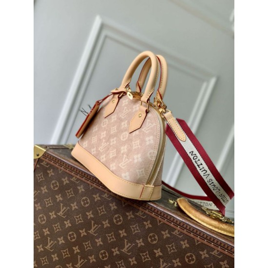 Replica Borsa Louis Vuitton Alma BB M25728 Firma Meowgram Imitazioni Replica qualità specchio Borsa Louis Vuitton Alma BB M25728 Firma Meowgram