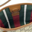 Borsa a tracolla Gucci Half Horsebit Mini/media 860787 Pelle Granata Bianco