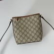 Borsa a tracolla Gucci Half Horsebit Mini/media 860787 Pelle Granata Bianco