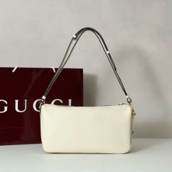 Borsa a tracolla Gucci Half Horsebit Mini/media 860787 Pelle Granata Marrone