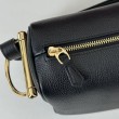Borsa a tracolla Gucci Half Horsebit Mini/media 860787 Pelle Granata Nero