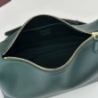 Borse Replica Alta Qualità a tracolla Gucci Half Horsebit Mini/media 860787 Pelle Granata Verde