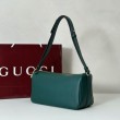 Borse Replica Alta Qualità a tracolla Gucci Half Horsebit Mini/media 860787 Pelle Granata Verde