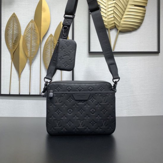 Borsa messenger da uomo LV Trio M26713 Nera