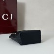 Gucci 847090 Borse Replica a secchiello nano con GG Emblem in tessuto marrone