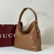 Gucci 850546 850926 borsa tote grande Beatrix in morbida pelle liscia Marrone