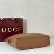 Gucci 850546 850926 borsa tote grande Beatrix in morbida pelle liscia Marrone