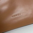 Gucci 850546 850926 borsa tote grande Beatrix in morbida pelle liscia Marrone