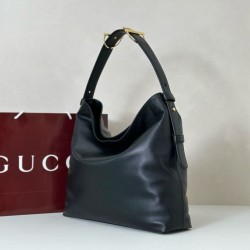 Gucci 850546 850926 borsa tote grande Beatrix in morbida pelle liscia Nero