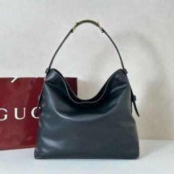Gucci 850546 850926 borsa tote grande Beatrix in morbida pelle liscia Nero