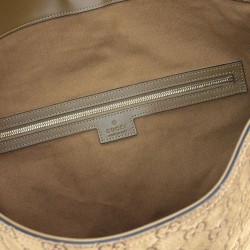 Gucci 850546 850926 borsa tote grande Beatrix in pelle scamosciata Marrone