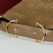 Gucci 850546 850926 borsa tote grande Beatrix in pelle scamosciata Marrone