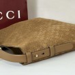Gucci 850546 850926 borsa tote grande Beatrix in pelle scamosciata Marrone