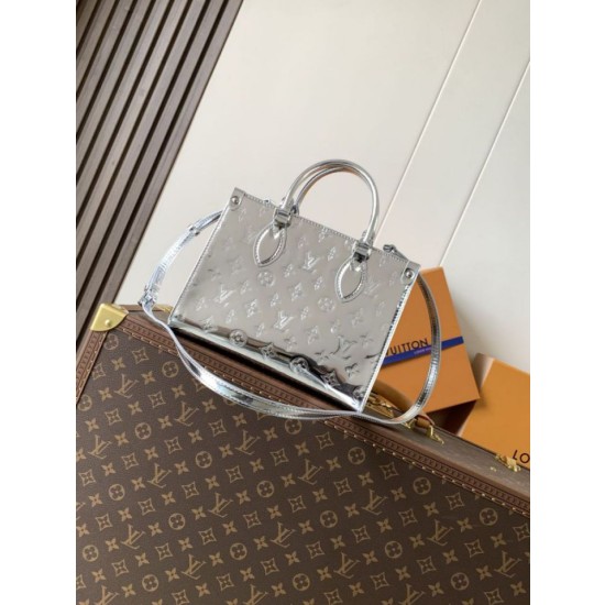 LV Borsa tote Onthego PM M26373 Argento