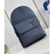 Borsa a tracolla pilota LV blu navy LV Aerogram M11601
