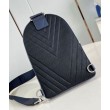Borsa a tracolla pilota LV blu navy LV Aerogram M11601
