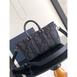 Borsa Dior Weekender 25 nera Maxi Dior Oblique Jacquard