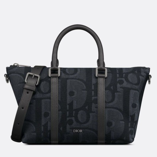 Borsa Dior Weekender 25 nera Maxi Dior Oblique Jacquard