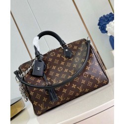 Replica Perfetta LV Speedy Soft 30 scura Tela monogramma M12243