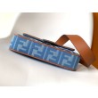Replica Perfetta media Fendi Baguette in denim con ricamo FF