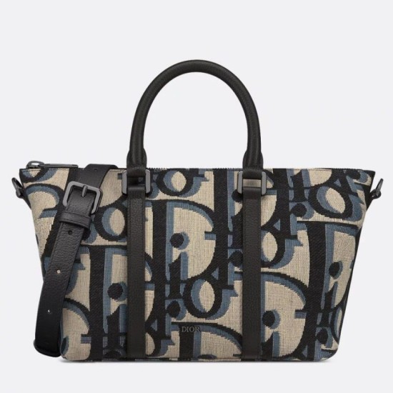 Dior Weekender 25 Replica Perfetta Beige Maxi Dior Oblique Jacquard
