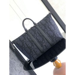 Dior Weekender 40 Borse Firmate Replica Maxi Dior Oblique Jacquard Nero