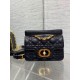 Qualità Specchio Replica Dior Mini Jolie Borsa con Manico Superiore Nera Cannage Calfskin Riproduzione Fedele Dior Mini Jolie Borsa con Manico Superiore Nera Cannage Calfskin imitazioni