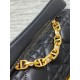 Qualità Specchio Replica Dior Mini Jolie Borsa con Manico Superiore Nera Cannage Calfskin Riproduzione Fedele Dior Mini Jolie Borsa con Manico Superiore Nera Cannage Calfskin imitazioni