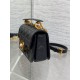 Qualità Specchio Replica Dior Mini Jolie Borsa con Manico Superiore Nera Cannage Calfskin Riproduzione Fedele Dior Mini Jolie Borsa con Manico Superiore Nera Cannage Calfskin imitazioni